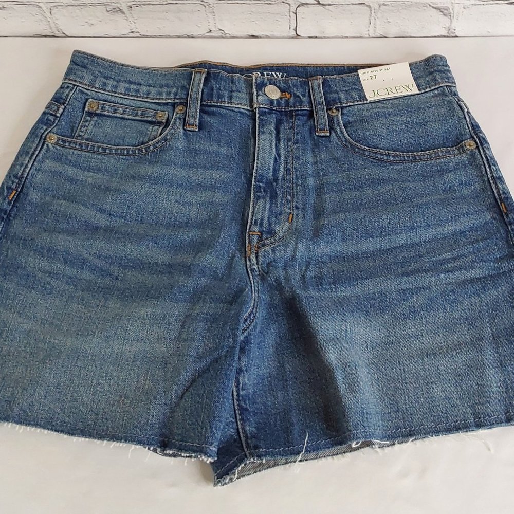 'J.CREW' RAW~EDGE DENIM SHORTS - Picture 2 of 16